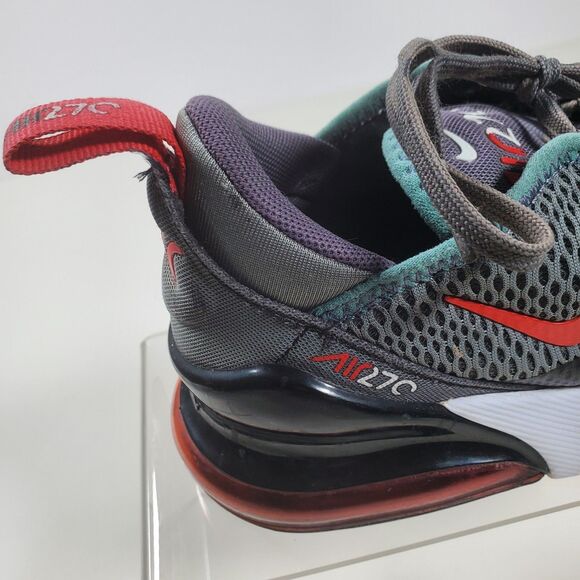 Nike Air Max 270 Sneakers Youth Size 3Y Gray Black White Red Unisex Running Shoe - Picture 11 of 15